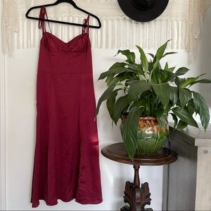 NWOT Burgundy Slip Dress
